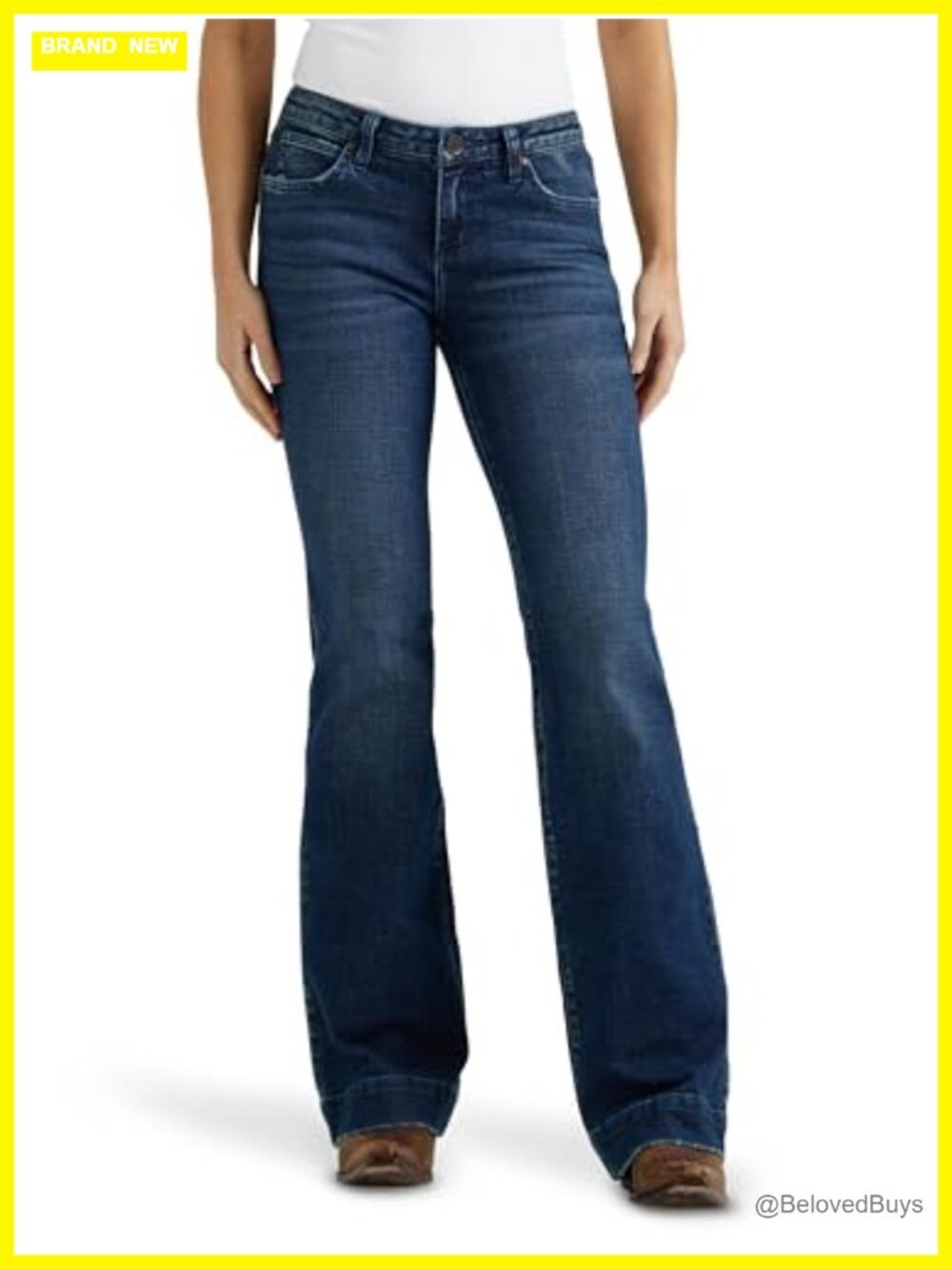 Wide Leg Trouser Jean Mid Rise Retro Mae Cotton Stretch Fit